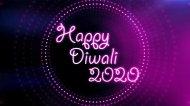 3D animasyon ve dairesel ve renkli aydınlatma ile Diwali sunumu, hareket eden ışık hareketi. Arka planda canlandırılmış 3B ışık illüzyonu, Diwali arkaplanı