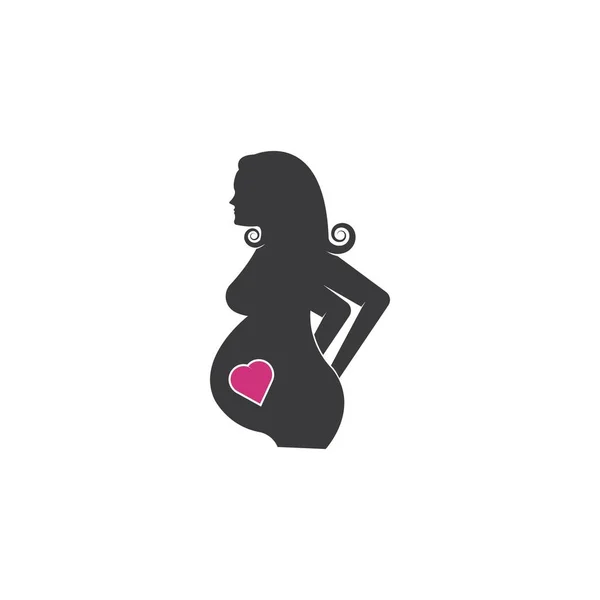 Belleza Mujeres Embarazadas Vector — Vector de stock