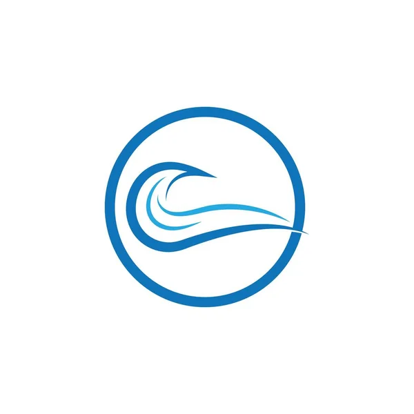 Водная Волна Символ Иконка Логотип Вектор Шаблона — стоковый вектор
