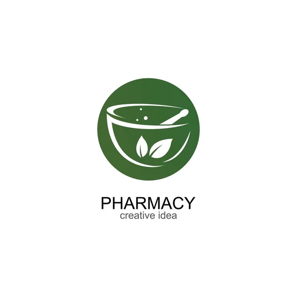 Modelo Vetor Ícone Logotipo Farmácia —  Vetores de Stock