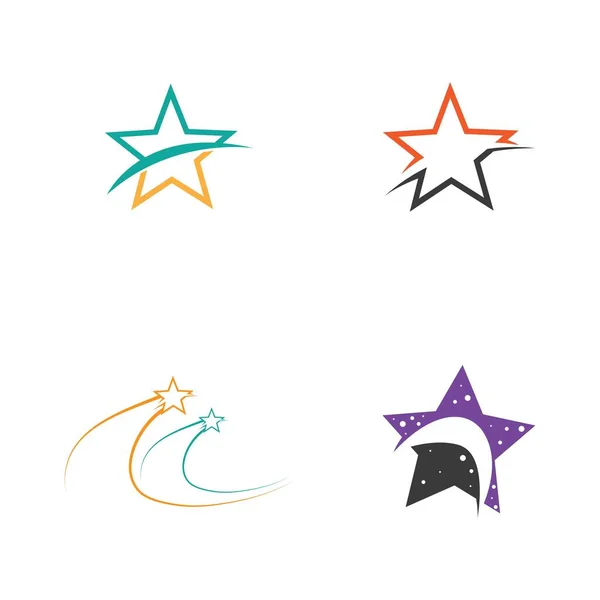 Desenho Ilustração Ícone Vetor Modelo Logotipo Estrela — Vetor de Stock