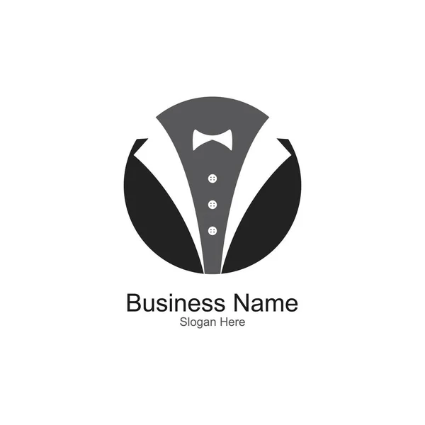Tuxedo Homme Logo Design Vecteur — Image vectorielle