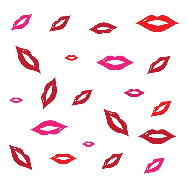 Vector Kus Sexy Lippen Illustratie Desig — Stockvector