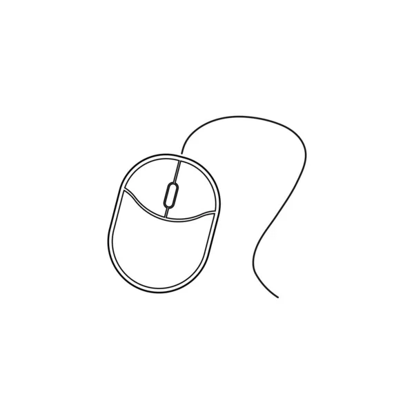 Modèle Vectoriel Logo Souris Ordinateur — Image vectorielle