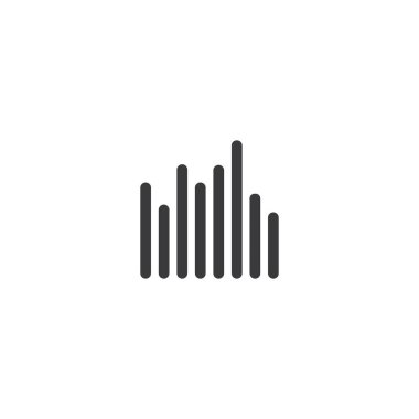 ses dalgası ilüstrasyon logo vektör şablonu