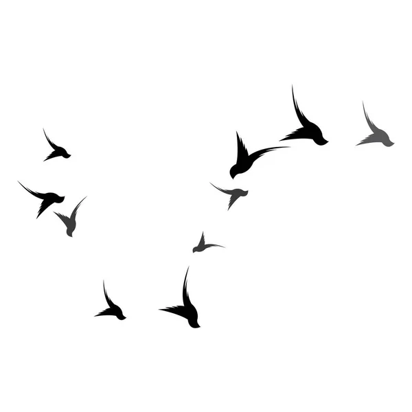 Pájaro Logo Plantilla Vector Ilustración — Vector de stock