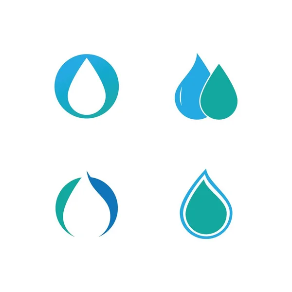 Wasser Tropfen Logo Vorlage Vektor Illustration Design — Stockvektor