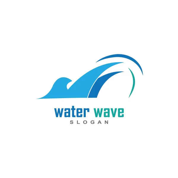 Watergolf Symbool Icoon Logo Template Vector — Stockvector