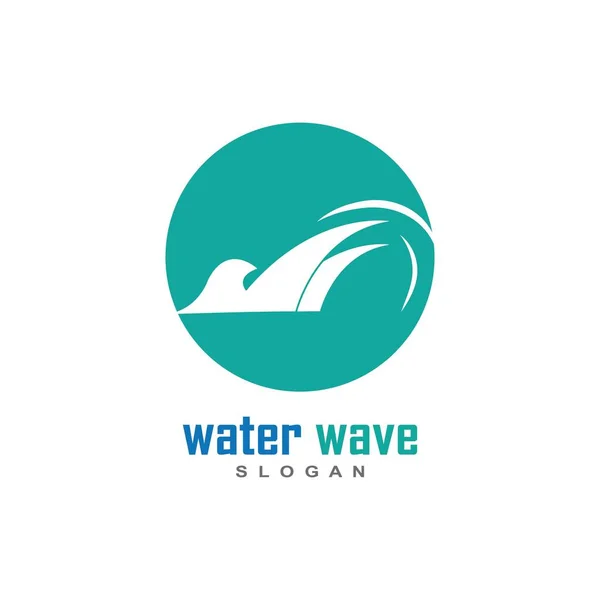 Watergolf Symbool Icoon Logo Template Vector — Stockvector