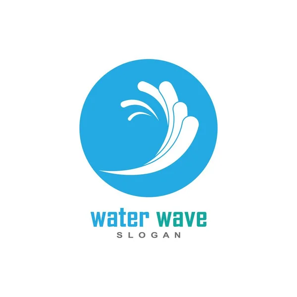 Watergolf Symbool Icoon Logo Template Vector — Stockvector