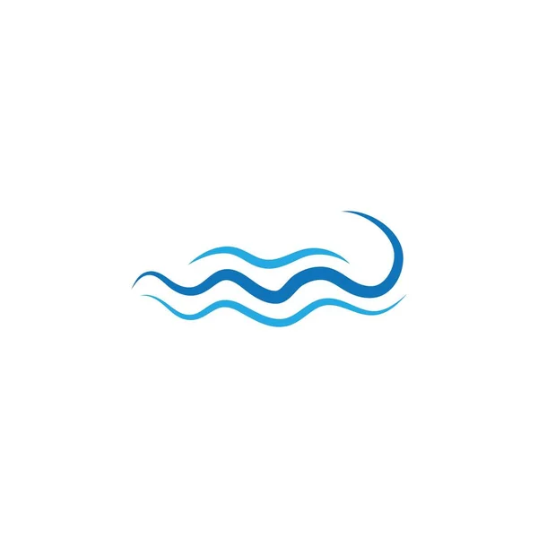 Water Wave Symbol Icon Logo Template Vector — Stock Vector