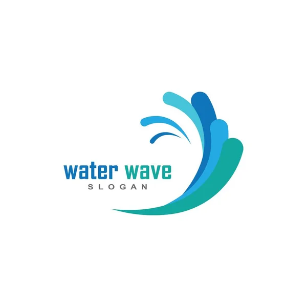 Watergolf Symbool Icoon Logo Template Vector — Stockvector