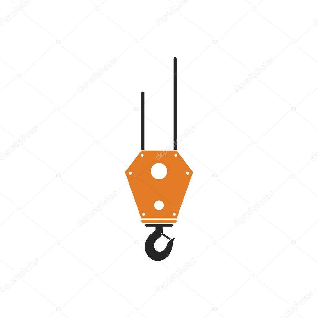 Crane hook logo vector template