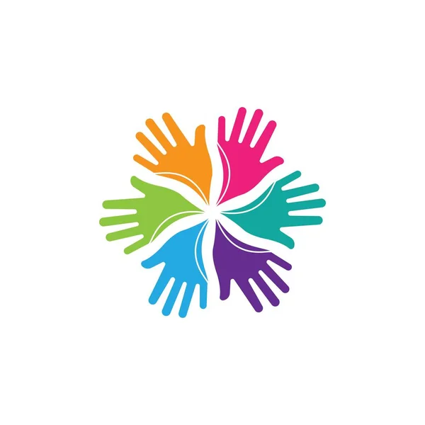 Modèle Logo Soins Des Mains Icône Vectorielle Entreprise — Image vectorielle
