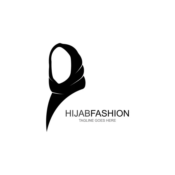 Estocástico Mah Hijab Logo Plantilla Vector Ilustración Diseño — Vector de stock