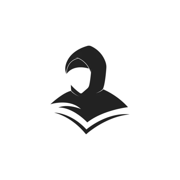 Muslimah Hidžáb Logo Šablony Vektorové Ilustrace Design — Stockový vektor