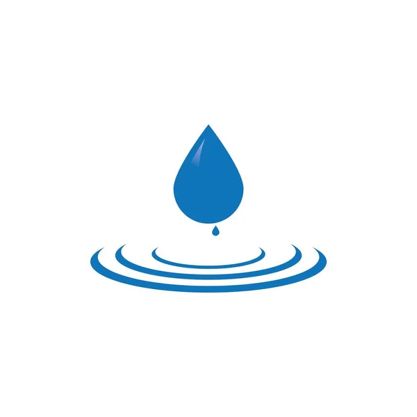 Agua Gota Logotipo Plantilla Vector Ilustración Diseño — Vector de stock