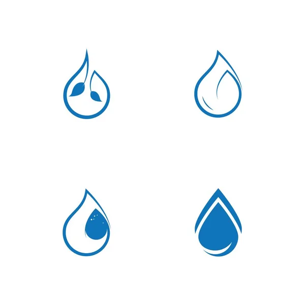 Agua Gota Logotipo Plantilla Vector Ilustración Diseño — Vector de stock