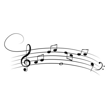 Musical design element,music notes,symbols,vector illustration. - Vector clipart