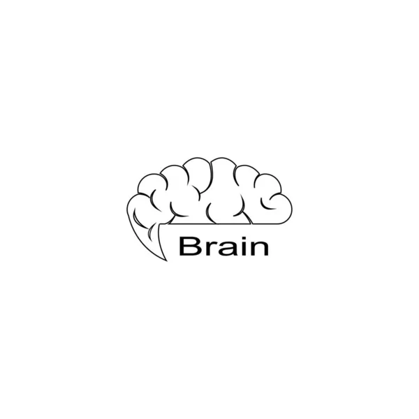 Diseño Plantilla Logotipo Del Cerebro — Vector de stock