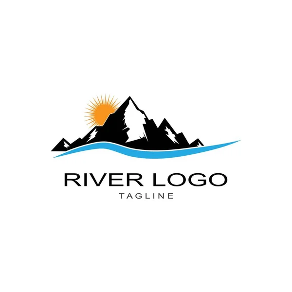 Річковий Логотип Шаблон Векторний Дизайн — стоковий вектор