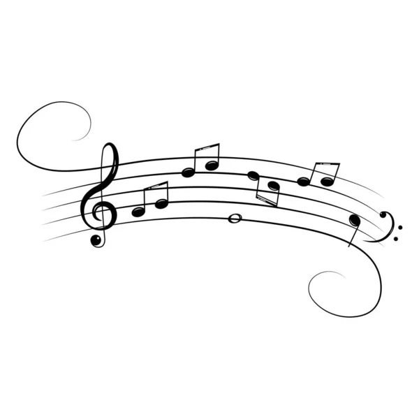 Елемент Музичного Дизайну Музичні Ноти Символи Векторні Ілюстрації Вектор — стоковий вектор