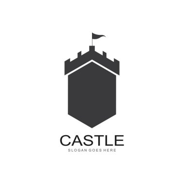Castle vektör resimleme şablonu tasarımı