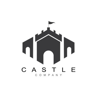 Castle vektör resimleme şablonu tasarımı