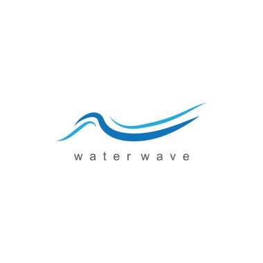 Su Dalgası sembolü ve simge logo şablonu vektörü