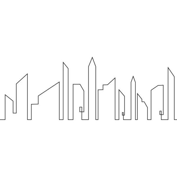 Modern City Skyline City Silhouette Vector Illustration Flat Design — Stock Vector