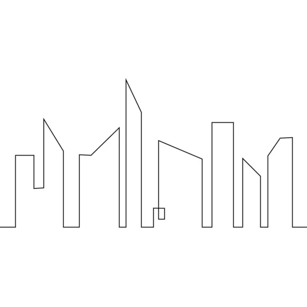 Modern City Skyline City Silhouette Vector Illustration Flat Design — Stock Vector