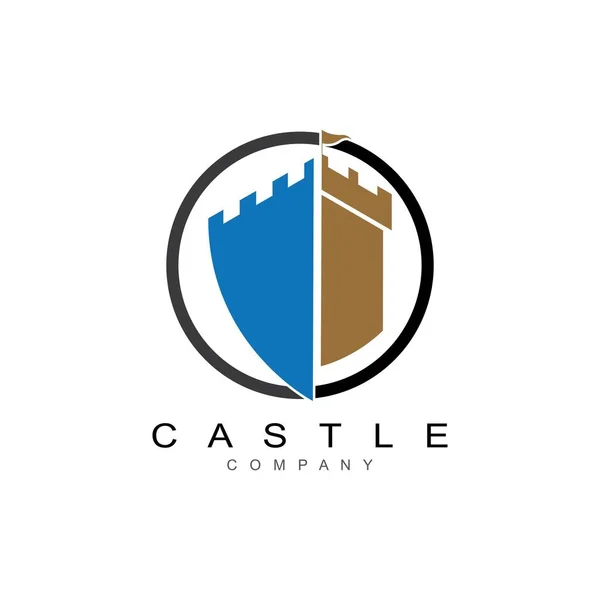 Ícone Ilustração Vetorial Castelo Design Modelo —  Vetores de Stock