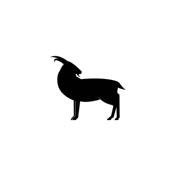 Illustration Vectorielle Modèle Logo Chèvre — Image vectorielle
