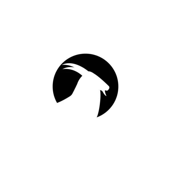 Keçi Logosu Şablonu Vektör Çizimi — Stok Vektör