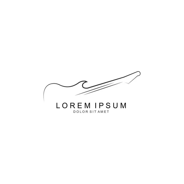 Gitar logo vektör şablonu 