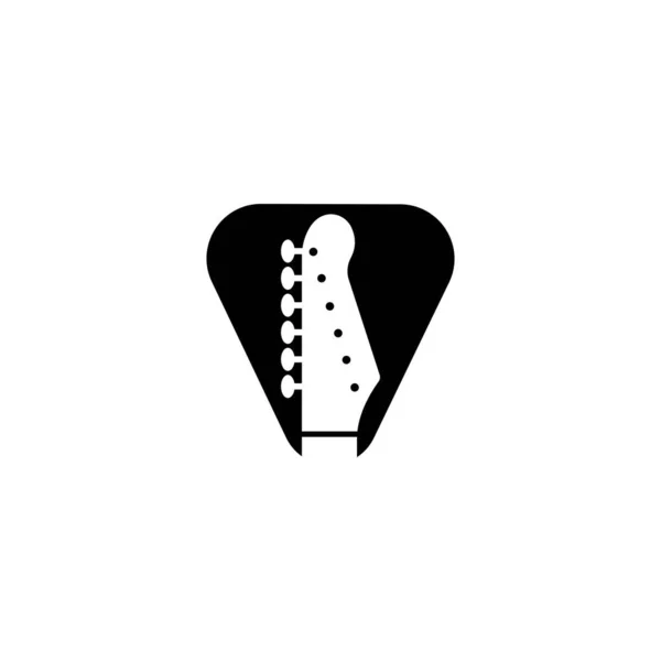 Modelo Vetor Logotipo Guitarra — Vetor de Stock