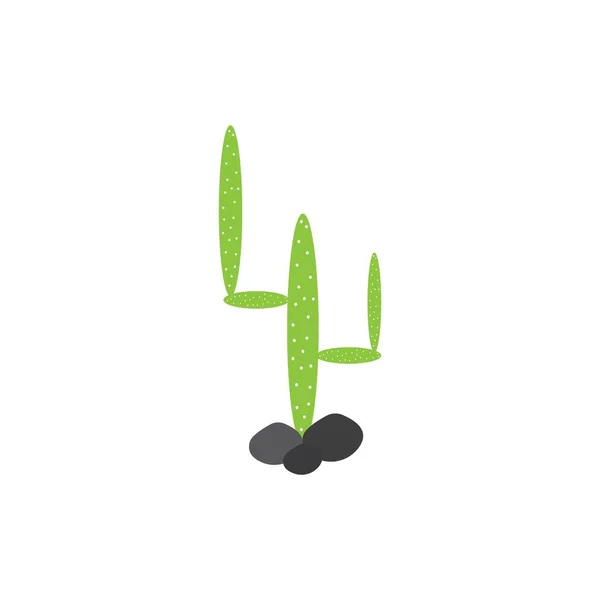 Icono Cactus Logo Plantilla Vector Ilustración — Archivo Imágenes Vectoriales