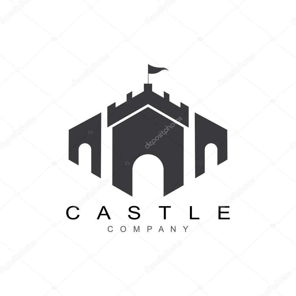 Castle vector illustration icon Template design
