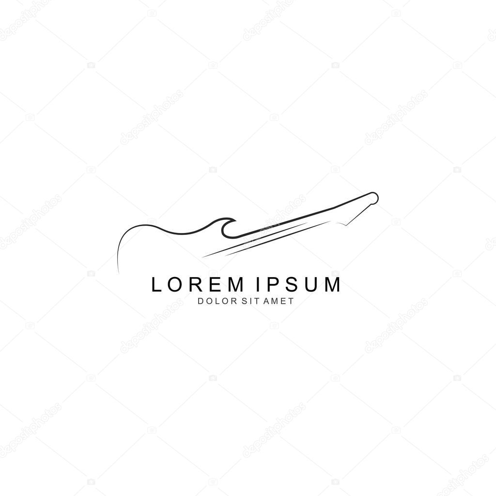 Guitar logo vector template