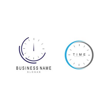 iş saati logo şablon vektör simgesi