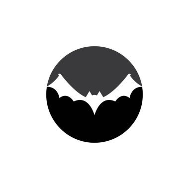 yarasa ilüstrasyon vektör logo şablonu