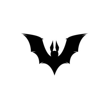 yarasa ilüstrasyon vektör logo şablonu