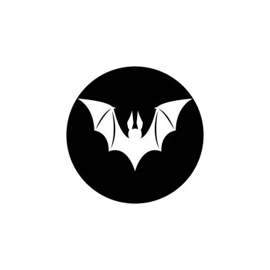 yarasa ilüstrasyon vektör logo şablonu