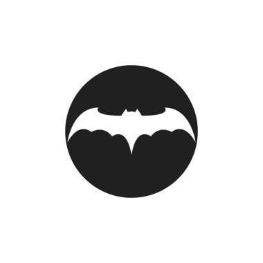 yarasa ilüstrasyon vektör logo şablonu