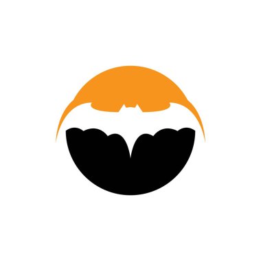 yarasa ilüstrasyon vektör logo şablonu