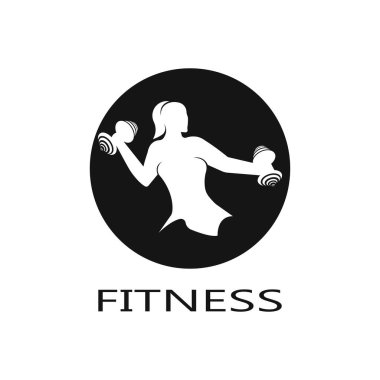 Vücut Geliştirici Logo Şablonu. Spor Etiketi, Jimnastik Rozeti, Spor Logosu Tasarımı için Vektör nesnesi ve Simgeler