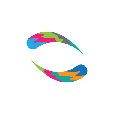 puzzle logo vektör şablonu