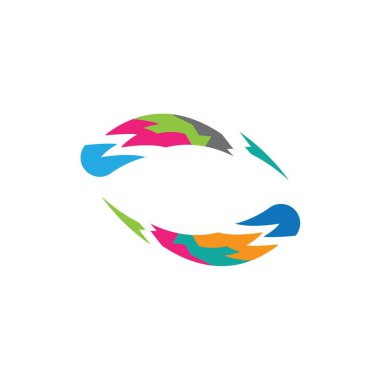 puzzle logo vektör şablonu