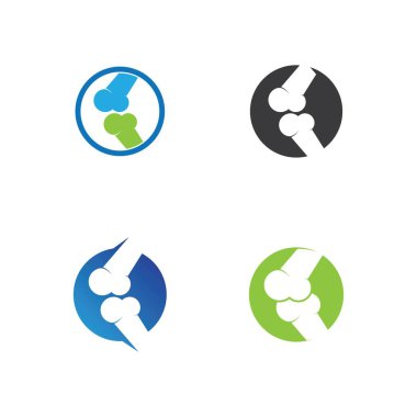 Kemik ilüstrasyon logo vektörü