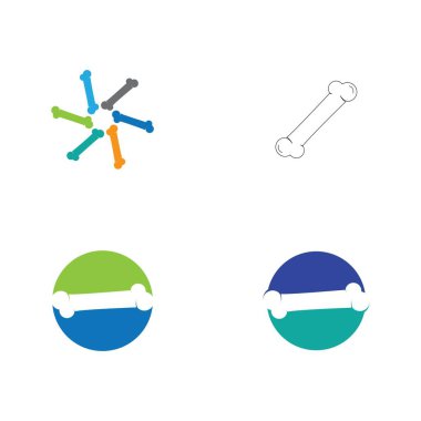 Kemik ilüstrasyon logo vektörü